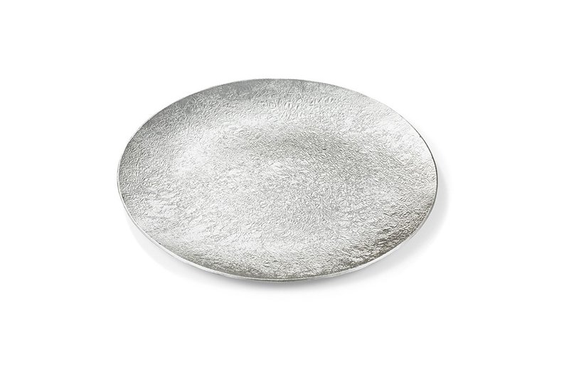 冰纹圆盘 – L - 浅碟/小碟子 - 贵金属 银色