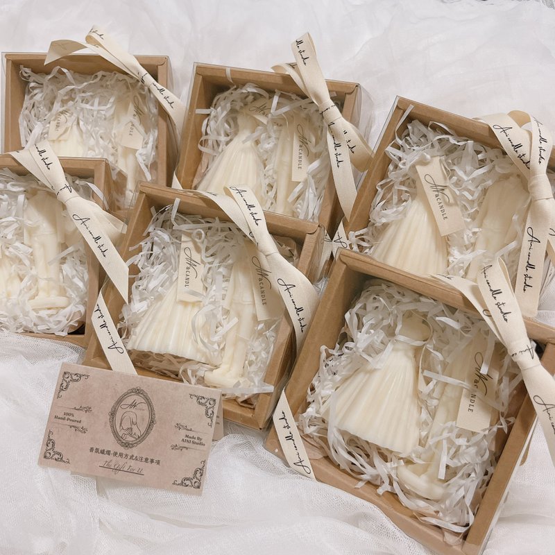 婚纱 西服 造型香氛蜡烛 婚礼小礼 婚礼小物 伴娘礼 - 蜡烛/烛台 - 蜡 白色