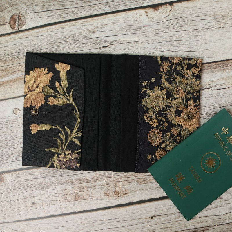 【典雅】日本口布料 限量 纯棉布料手作  护照套 护照夹 护照 - 护照夹/护照套 - 棉．麻 蓝色