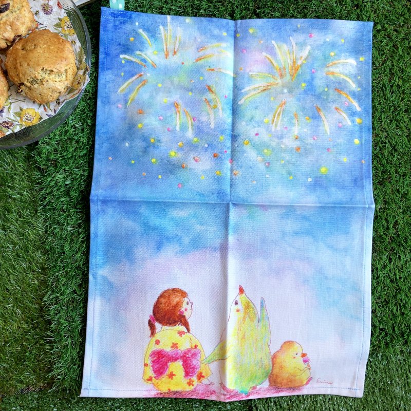 烟火与你约会茶巾棉布 - 其他 - 棉．麻 蓝色