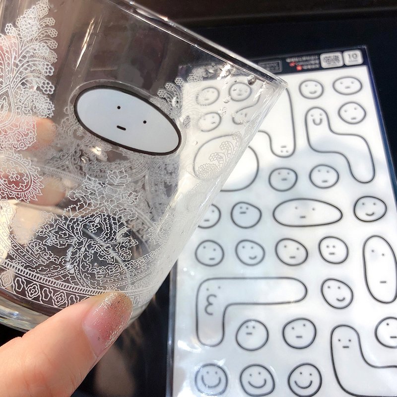 哇蛙贴纸/眼睛贴纸/俄罗斯圆头贴纸 白墨工艺 - 贴纸 - 防水材质 多色