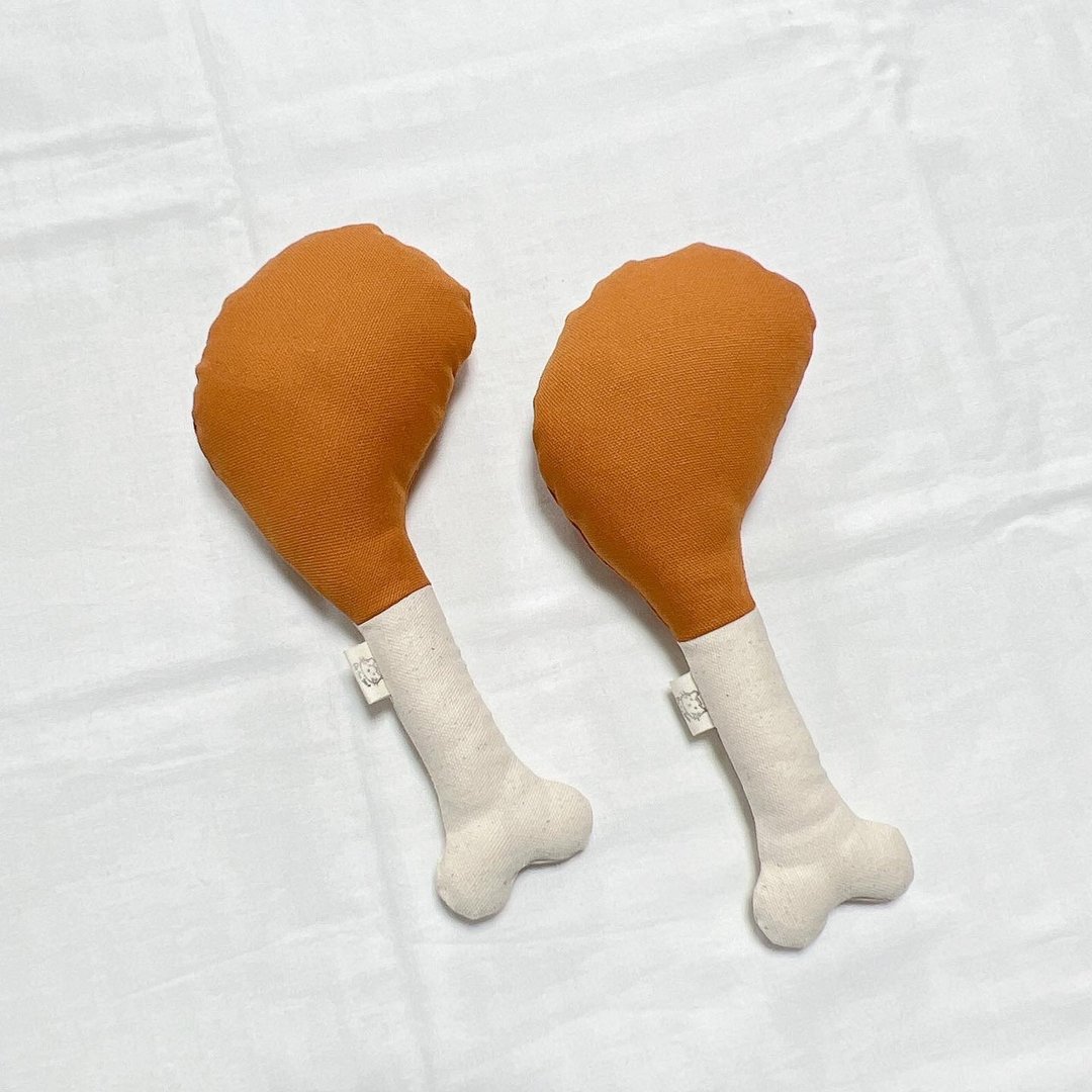 【定制化礼物】G腿玩具 鸡腿玩具 猫草包 狗狗玩具 猫咪玩具 - 玩具 - 棉 