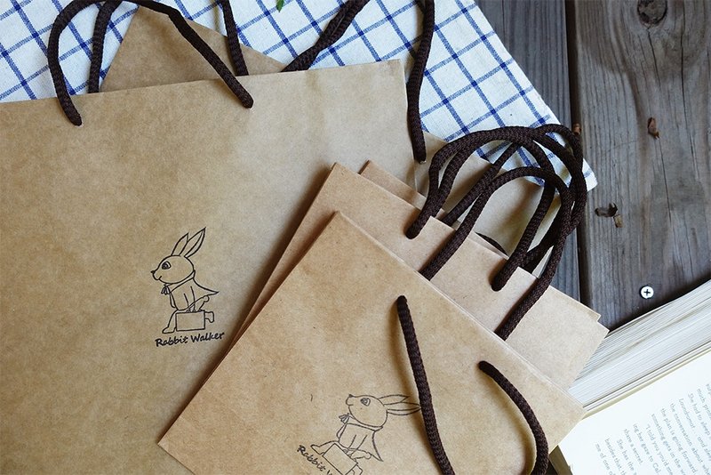 Rabbit Walker送礼用牛皮纸袋 - 其他 - 纸 卡其色