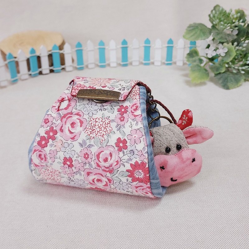 牛小包 | 钥匙包 | 小物收纳包 | 零钱包 - 钥匙链/钥匙包 - 棉．麻 多色