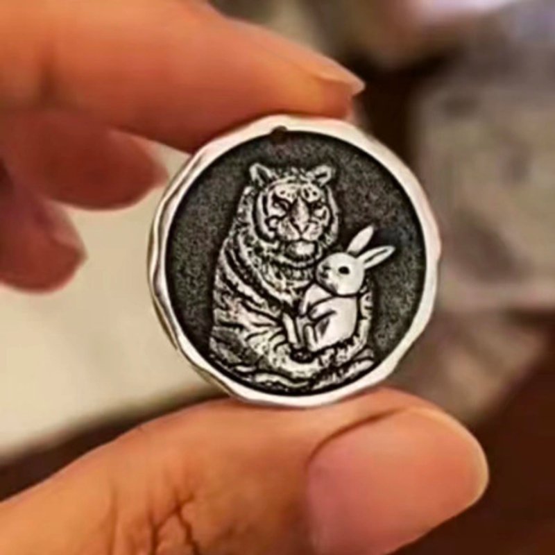 客制化毛小孩 纯银项链 猫狗画像 似颜绘 纪念 宠物大师级雕刻 - 项链 - 纯银 