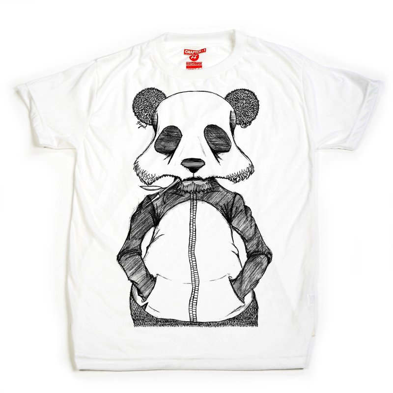 Panda unisex men woman cotton mix Chapter One T-shirt - 男装上衣/T 恤 - 棉．麻 白色