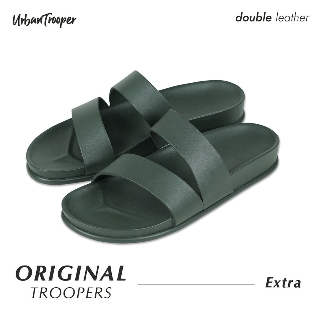 Urban Trooper Original Urban Green 款式，Urban Green 配色 - 拖鞋 - 真皮 