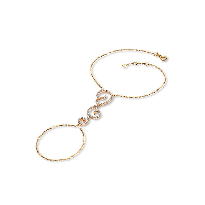 18k波西米亚风格钻石手链 - 手链/手环 - 宝石 灰色