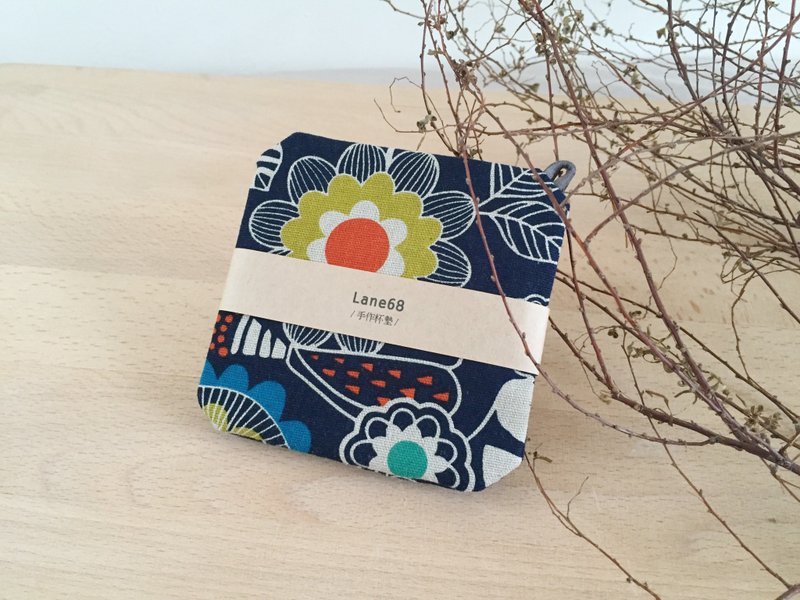 手作杯垫-几何花卉 (一组2个) - 杯垫 - 棉．麻 多色