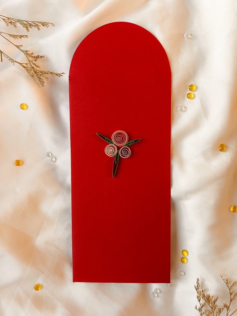 手工卷纸红包—朵朵玫瑰 - 红包/春联 - 纸 红色