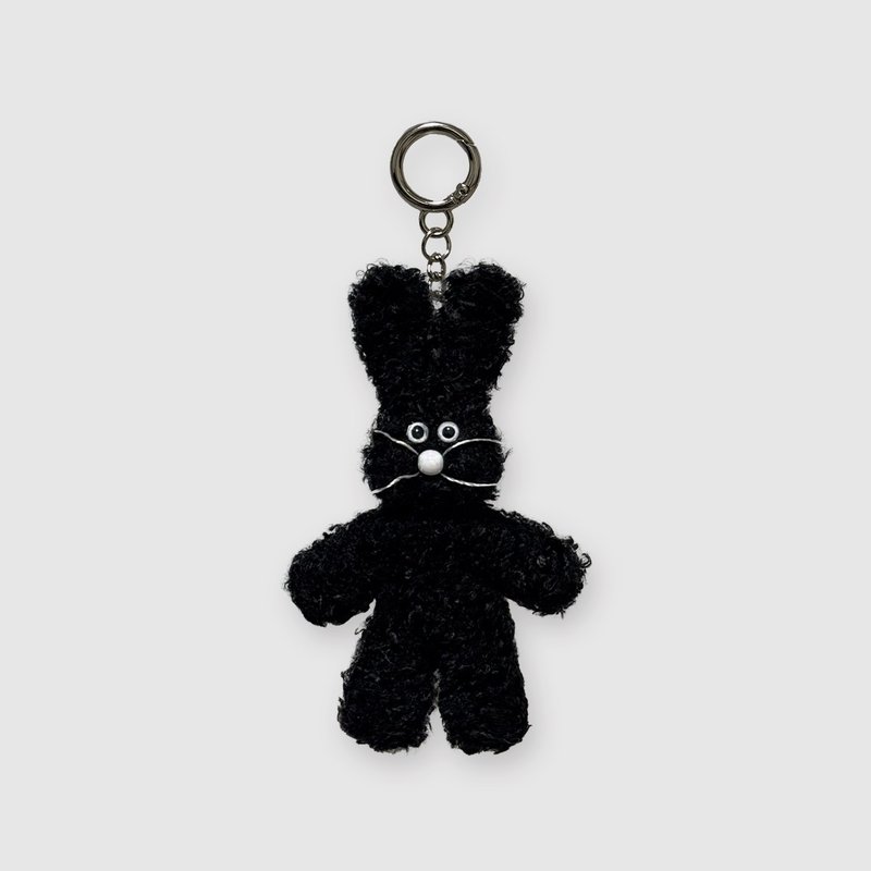 黑色兔子钥匙圈 - 钥匙链/钥匙包 - 压克力 黑色