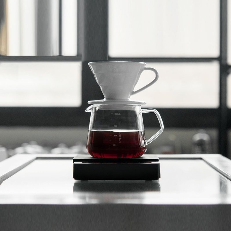【赠费拉拉滤挂】Tiamo 简。约 玻璃手感咖啡下壶 经典收藏版 400 - 咖啡壶/周边 - 玻璃 透明