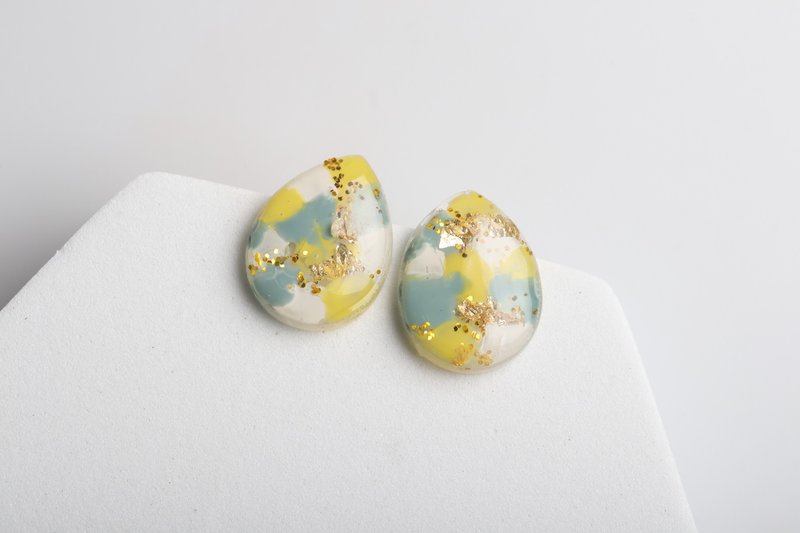 Handmade Earrings Stud | Resin Dangle Earrings for woman (resin) - 耳环/耳夹 - 塑料 多色