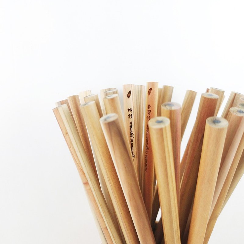 森学苑原木铅笔 - 台湾杉/柳杉 - 铅笔/自动铅笔 - 木头 卡其色