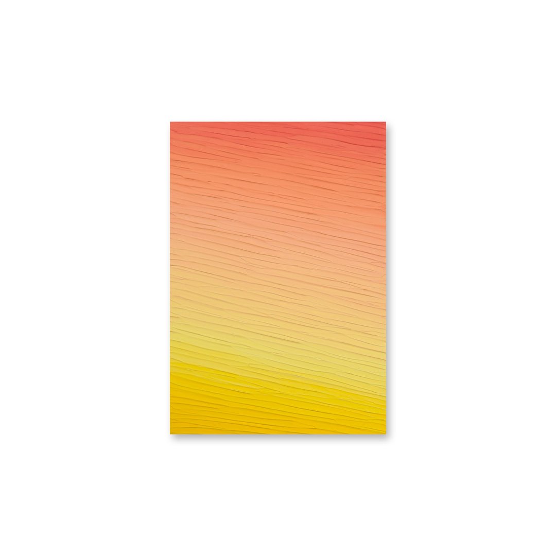 【日落】橘色与黄色抽象画/日本制肌理画/旅店布置/渐变/放松 - 插画/绘画/写字 - 压克力 橘色
