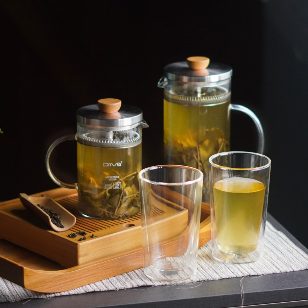 高 CP 值茶壶茶杯、适用各式茶饮丨 Driver 豪华冷热两用泡茶壶组 - 茶具/茶杯 - 玻璃 红色