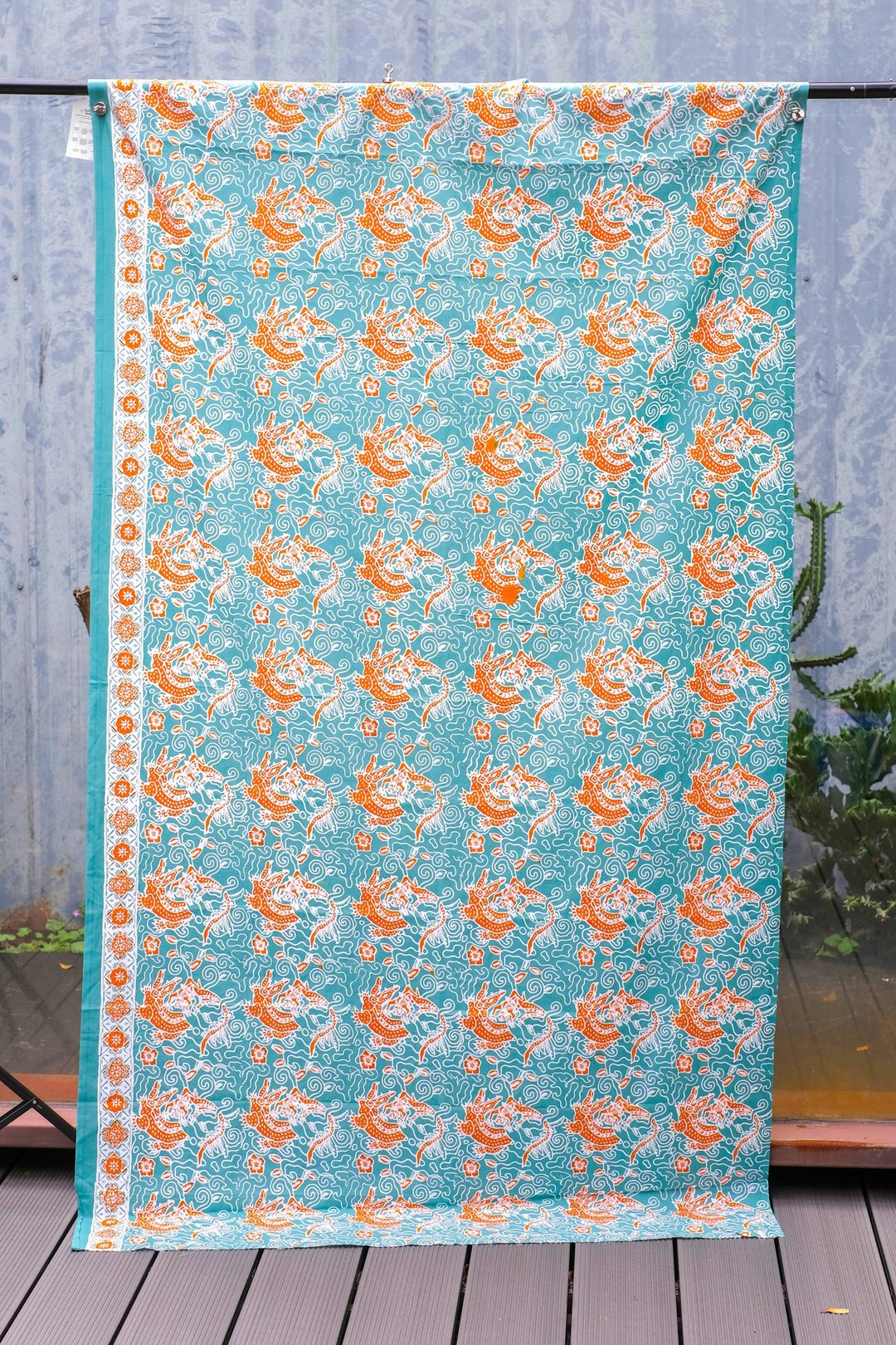 印尼蜡染 Batik 布 - 猴子与鳄鱼 - 其他 - 棉 