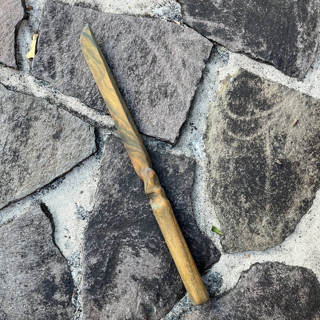 我贩剑　妖刀　露喆　袖珍妖刀　魔剑纸镇 - 摆饰 - 木头 绿色