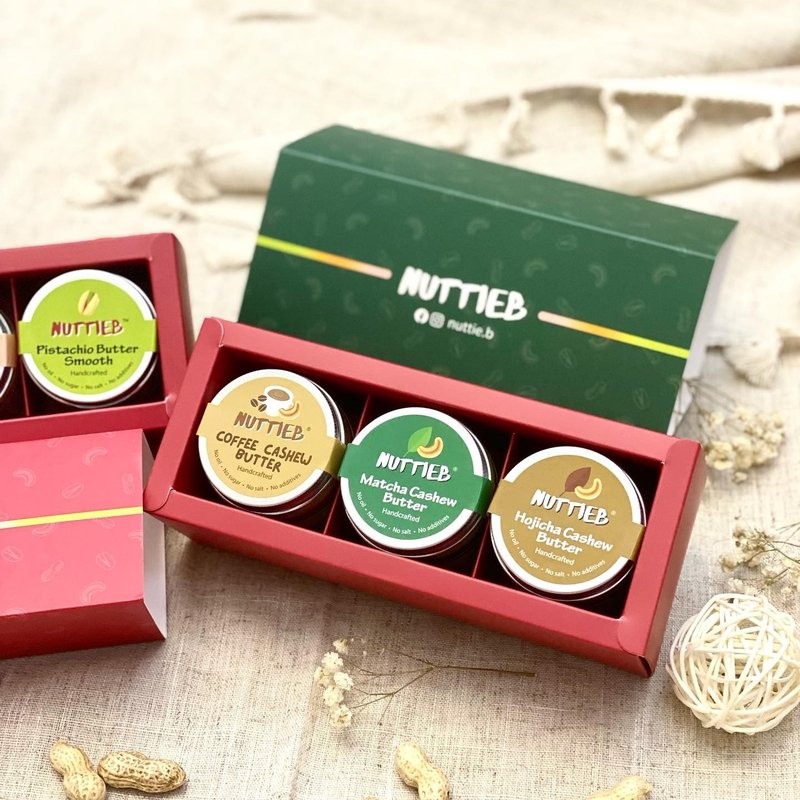 GREEN BOXSET - 抺茶腰果酱 | 焙茶腰果酱 | 咖啡腰果酱 - 果酱/抹酱 - 其他材质 多色