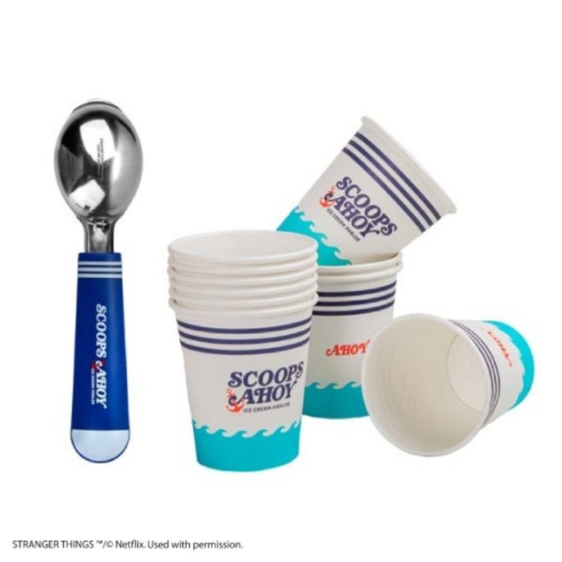 怪奇物语 - Scoops Ahoy 冰淇淋勺及纸杯 (24 入套组) - 咖啡杯/马克杯 - 其他材质 蓝色