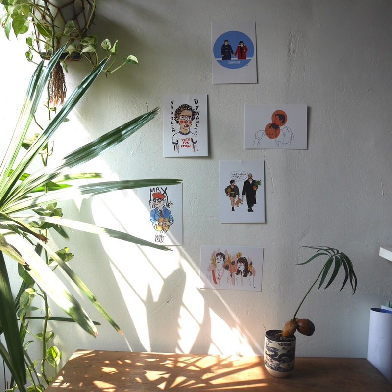 经典电影插画明信片 - 卡片/明信片 - 纸 白色