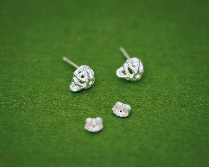 Keeper mini earrings (pierce post-type only) - Gold or Silver - Gift for her - 耳环/耳夹 - 银 银色