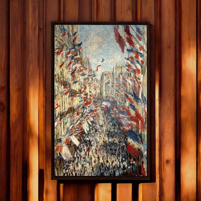 莫内印象-蒙特吉尔街-六月卅日的庆典【壁虎拼图】 - 摆饰 - 木头 红色