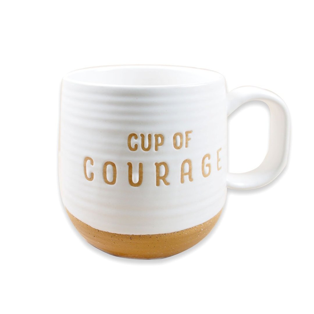 Courage勇气【Hallmark-文字礼品 手拉坏马克杯】 - 咖啡杯/马克杯 - 陶 白色