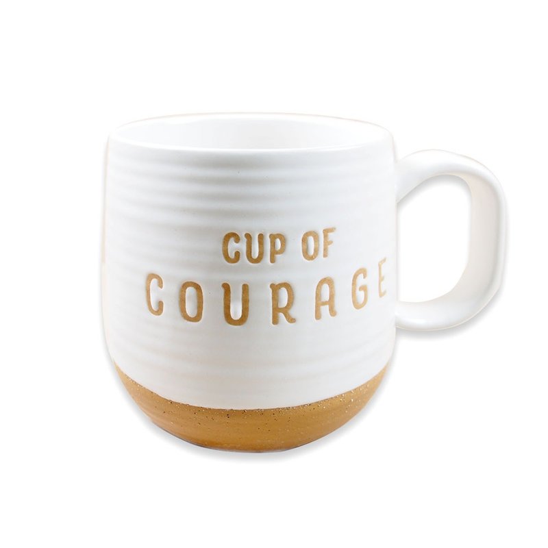 Courage勇气【Hallmark-文字礼品 手拉坏马克杯】 - 咖啡杯/马克杯 - 陶 白色