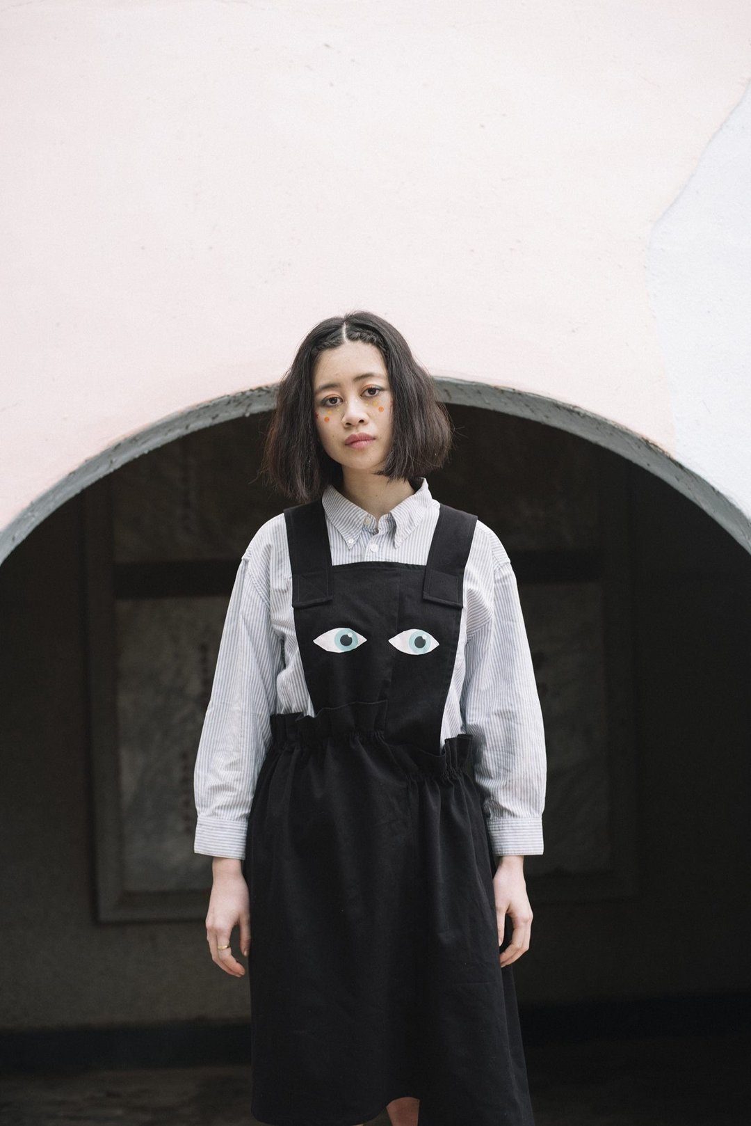 YML守卫眼不对称黑色长短吊带裙 - 裙子 - 其他材质 黑色