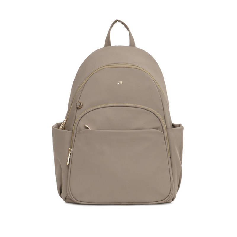 后背包-米娜多层防泼水后背包(中款)-6605-31-多色任选 - 后背包/双肩包 - 尼龙 卡其色