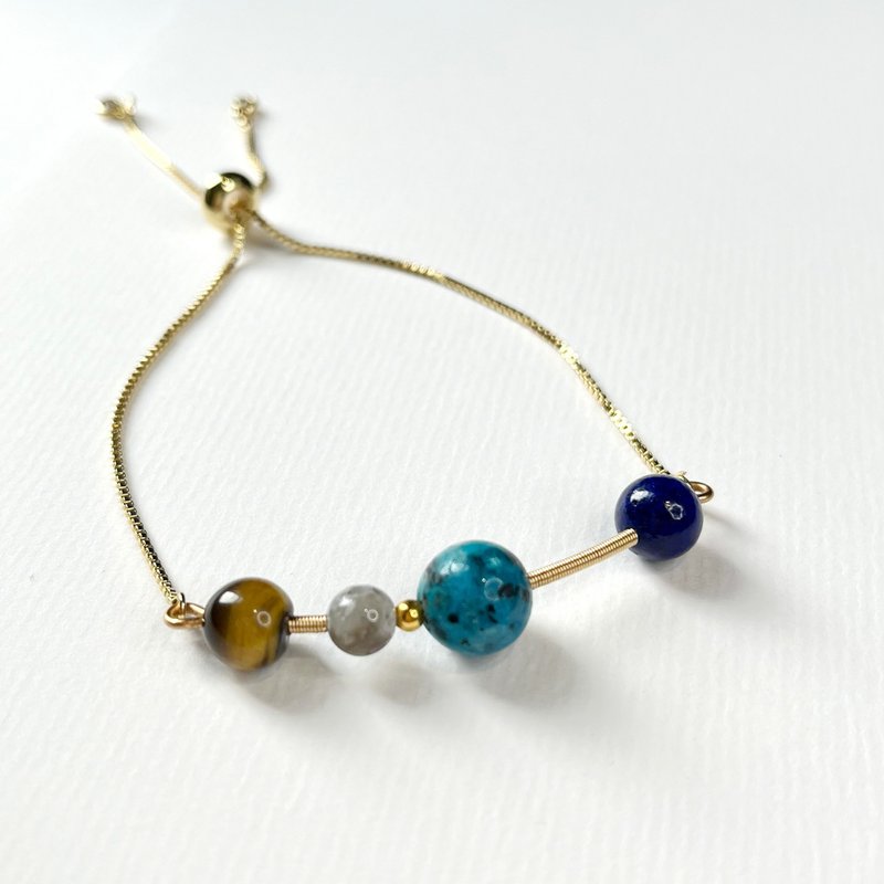 天然石材手链 | 虎眼石 / 绿碧玉 / 青金石 | 首饰礼品 - 手链/手环 - 宝石 多色