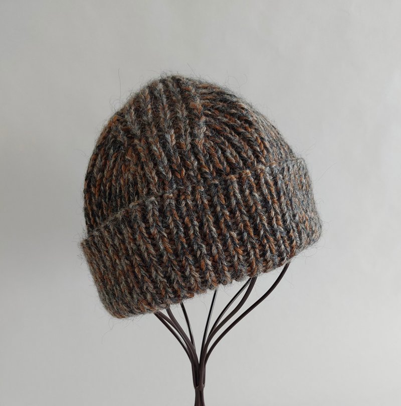 基本款中性风格混色羊毛套头帽 只有一顶 - 帽子 - 羊毛 