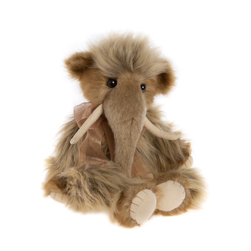 Tusk 手工制作精致动物玩偶 Mammoth 长毛象 大象 - 玩偶/公仔 - 聚酯纤维 灰色