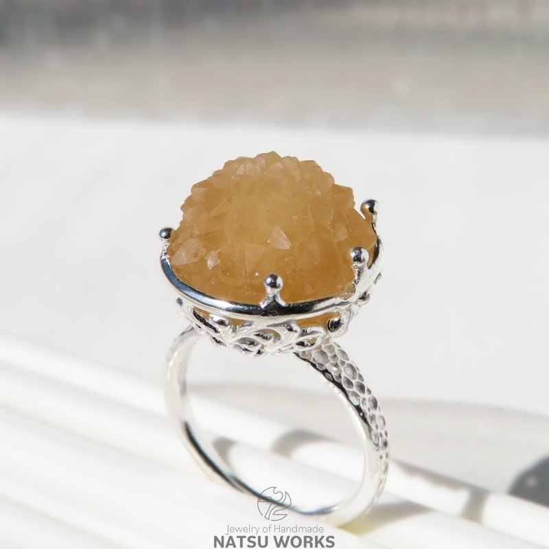 石英戒指 / spiny ball Quartz Ring 2 - 戒指 - 宝石 黄色