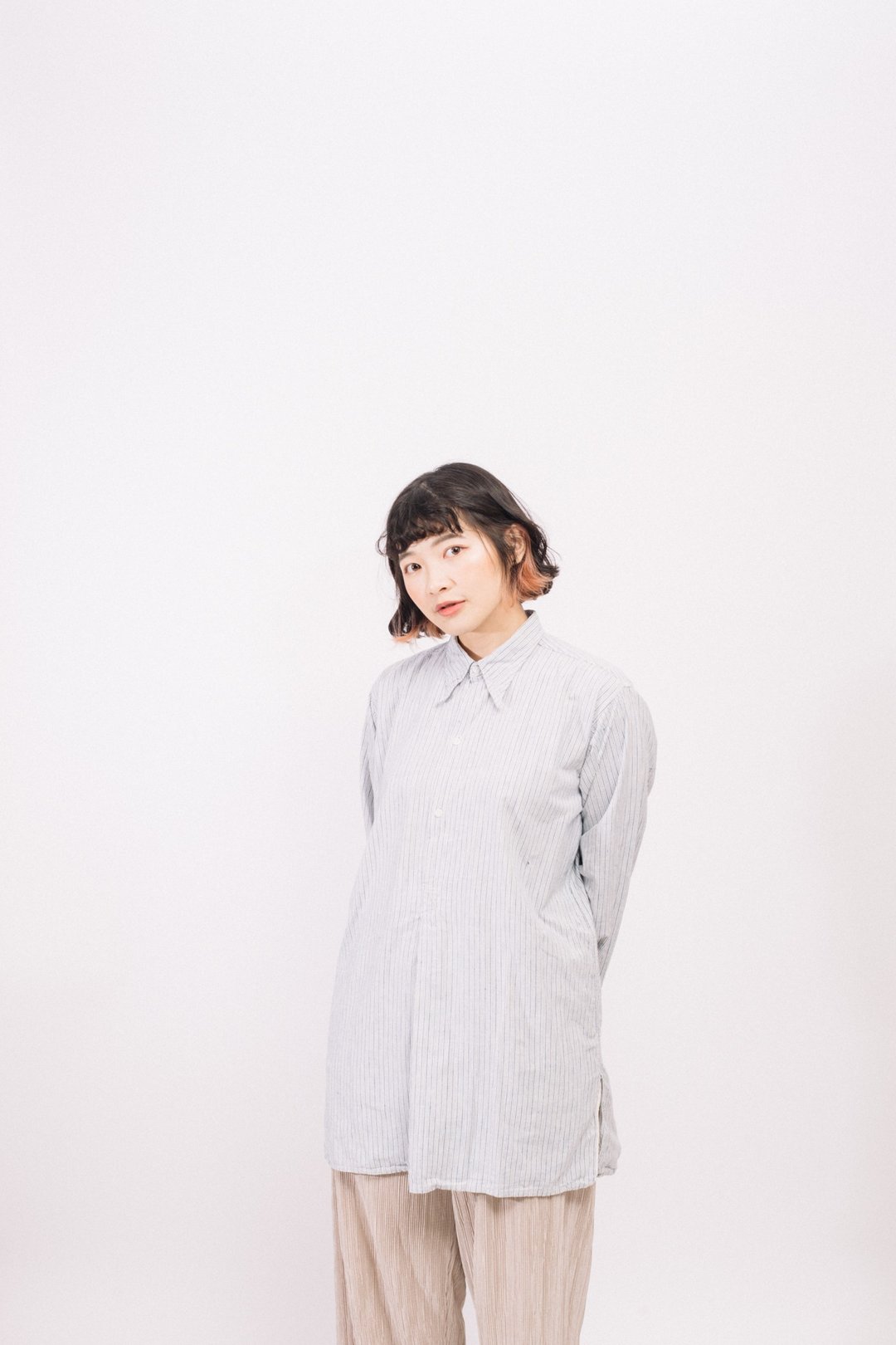 欧洲长版衬衫.European Pullover.古着【初恋贩卖所】Vintage. - 女装衬衫 - 棉 