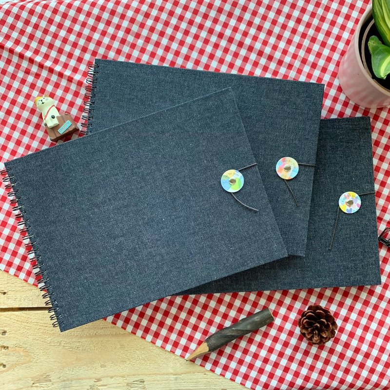 丹宁系列 - 绑扣素描本 (16K) - 其他 - 纸 