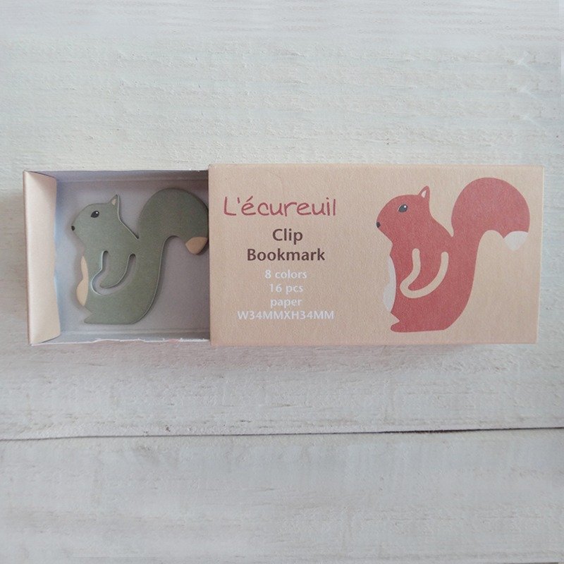 回纹针-松鼠-环保纸书签 - 徽章/别针 - 纸 