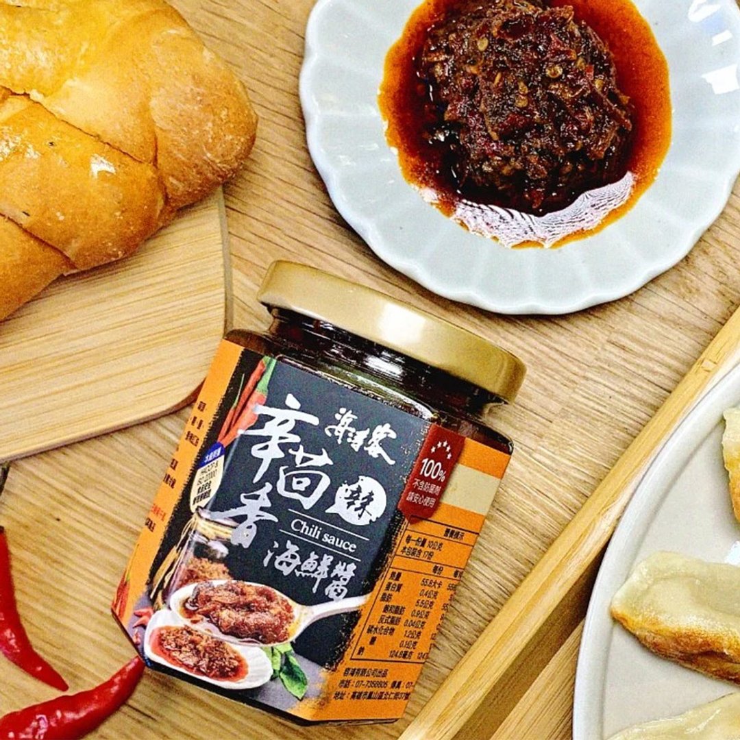 海涛客│辛茴香海鲜辣酱│小琉球伴手礼│180g/罐 - 酱料/调味料 - 新鲜食材 粉红色
