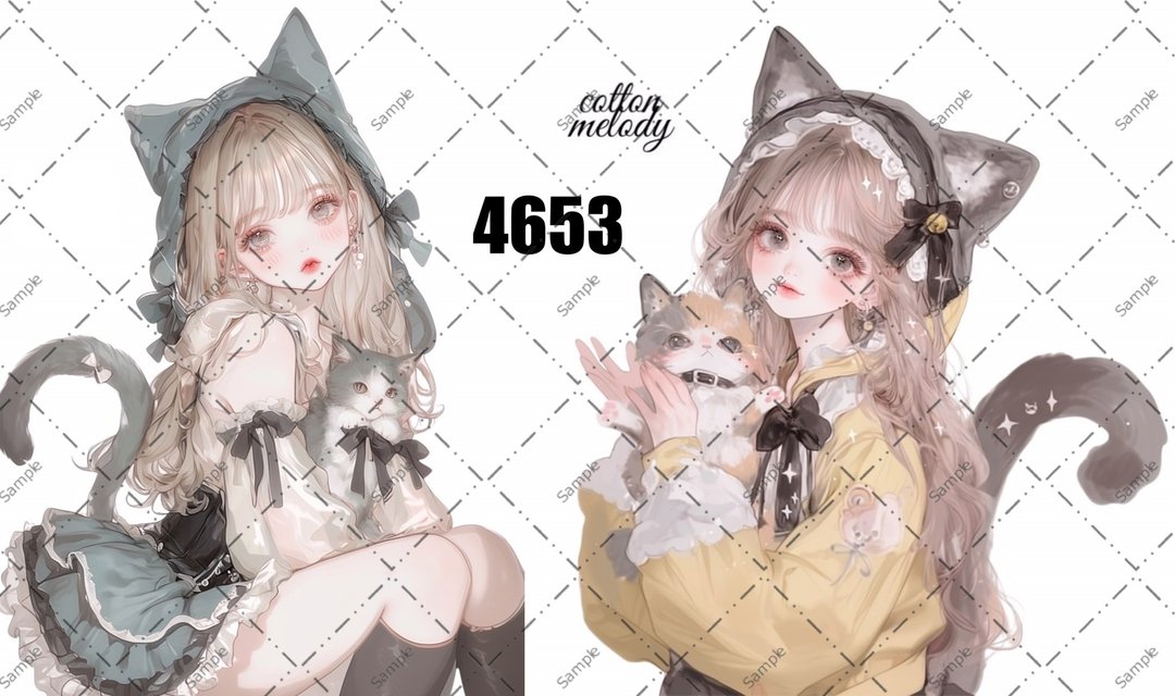 original sticker no.4653 人物贴纸 原创贴纸 原创人物贴纸 装饰贴纸 cotton melody - 贴纸 - 纸 