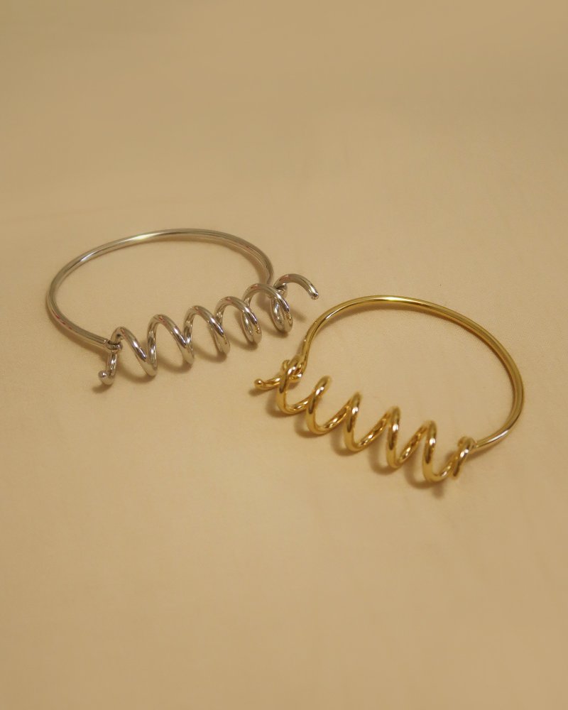 卷卷面 黄铜手环 - 手链/手环 - 铜/黄铜 银色