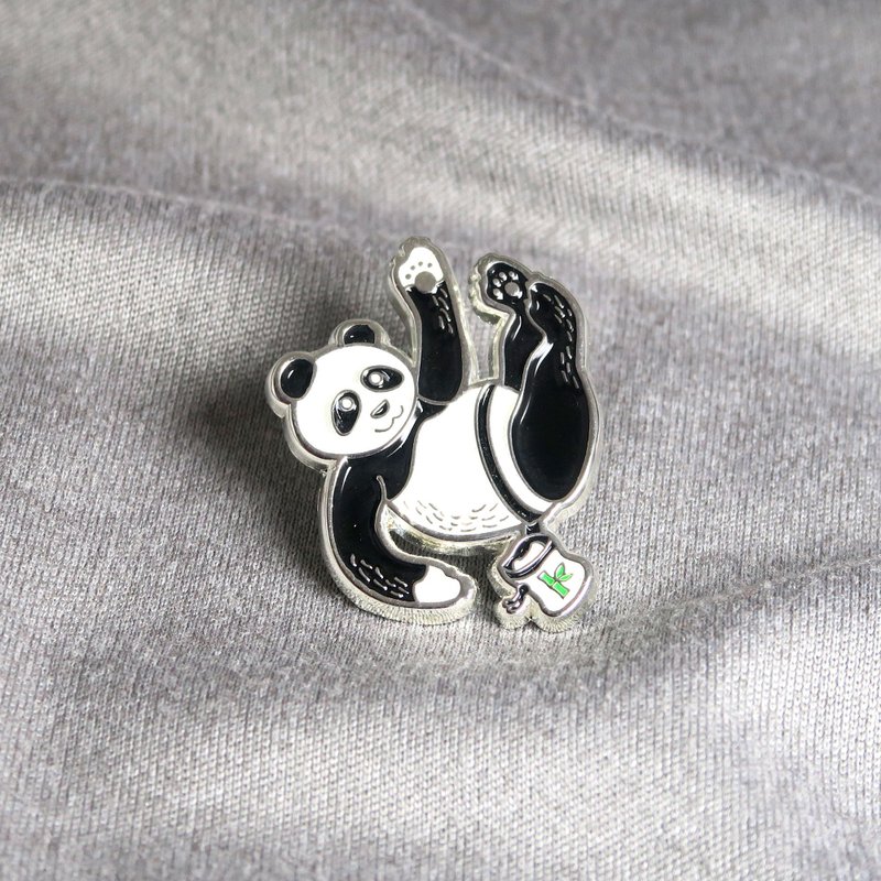 攀岩熊猫珐琅徽章 – 送给攀岩者与抱石者的礼物 – 攀岩针 – 등반 クライミング - 徽章/别针 - 其他金属 多色