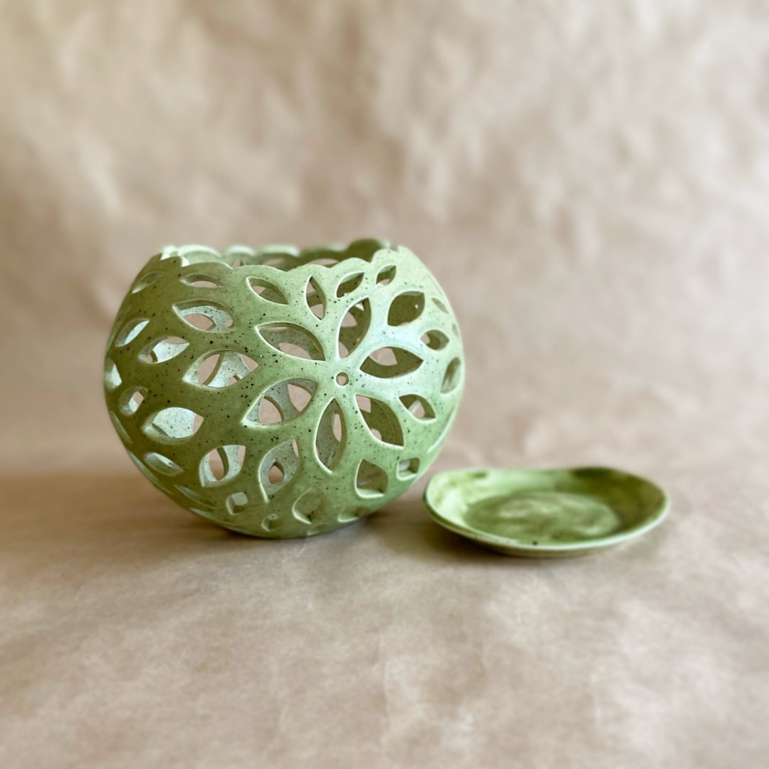 Orchid pot,Orchid planter,Plant Pot,Planter ceramic,Designer Orchid pot - 植栽/盆栽 - 陶 绿色