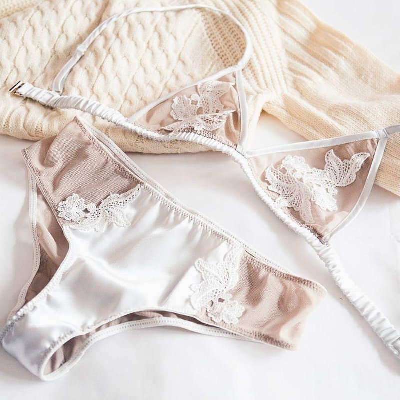 Sensual silver bra set - 女装运动内衣 - 其他材质 银色