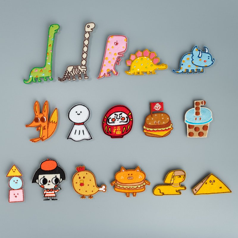 刺绣别针 三入一组优惠包 - 徽章/别针 - 绣线 多色