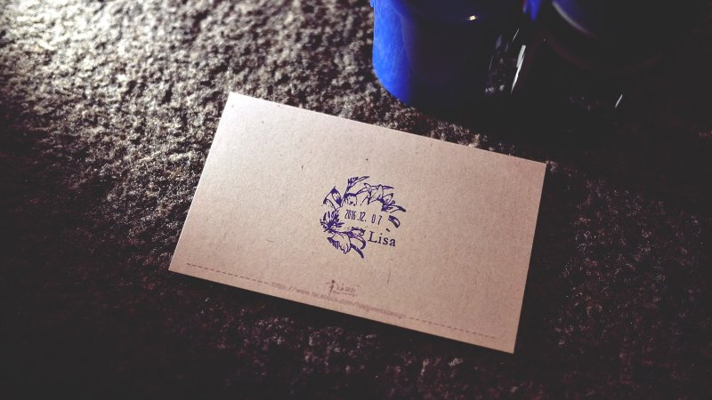 (幸)百合花#111-日期章/回转章/店章/收讫章/导师【定制化礼物】 - 印章/印台 - 塑料 