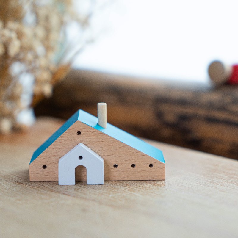 故事积木 - 绿色房子 - 摆饰 - 木头 卡其色