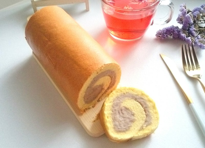 芋泥蛋糕卷 - 蛋糕/甜点 - 新鲜食材 蓝色