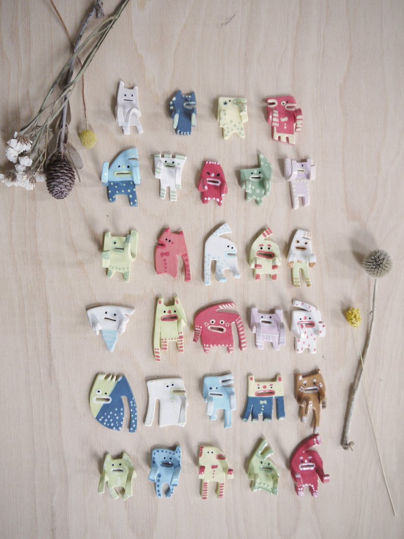 怪物茶包挂 - 花瓶/陶器 - 瓷 多色