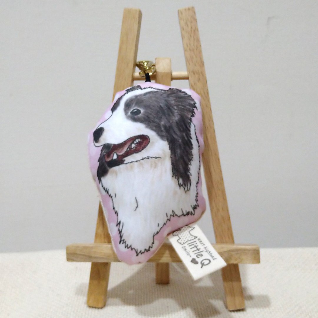 边境牧羊犬~布料吊饰~啾啾叫~钥匙圈狗玩具 - 钥匙链/钥匙包 - 聚酯纤维 